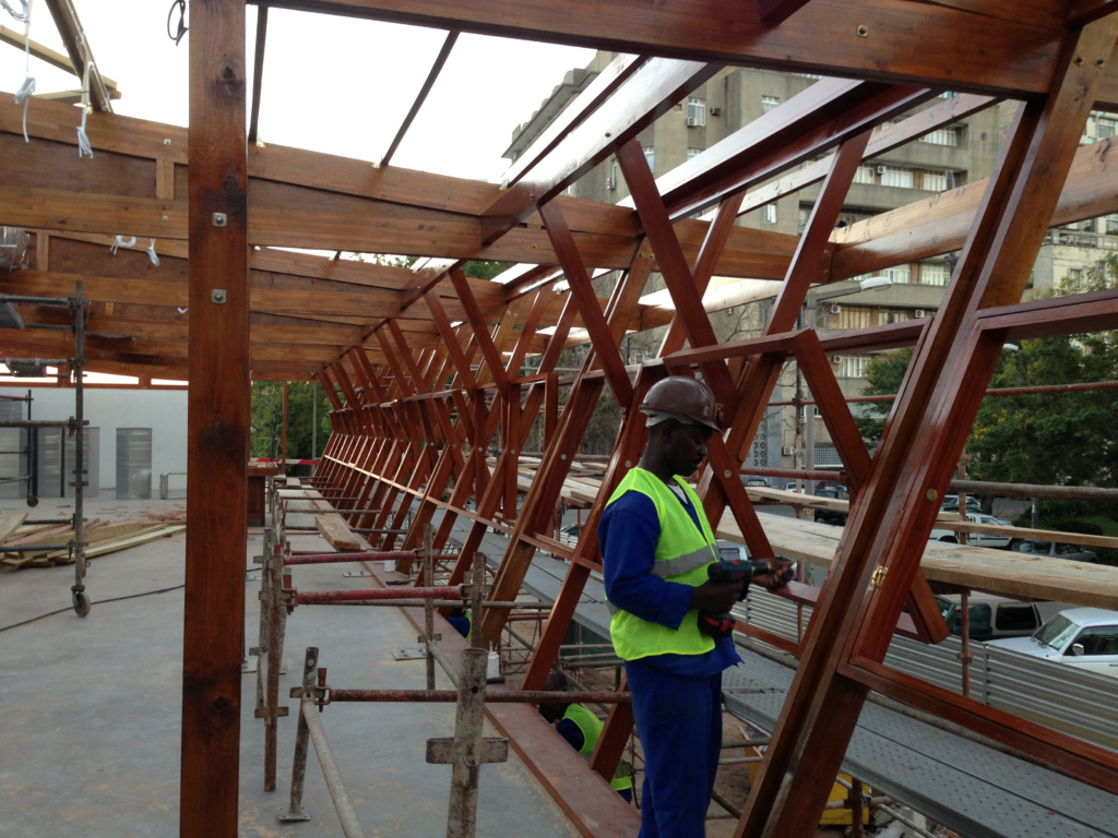 Construction of the interior of the Fisheries museum in Maputo